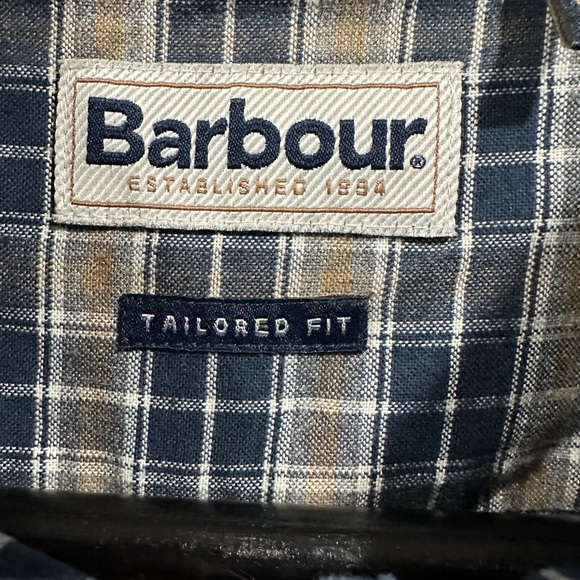 Barbour Plaid Long Sleeve Shirt 3 XL - Picture 7 of 8